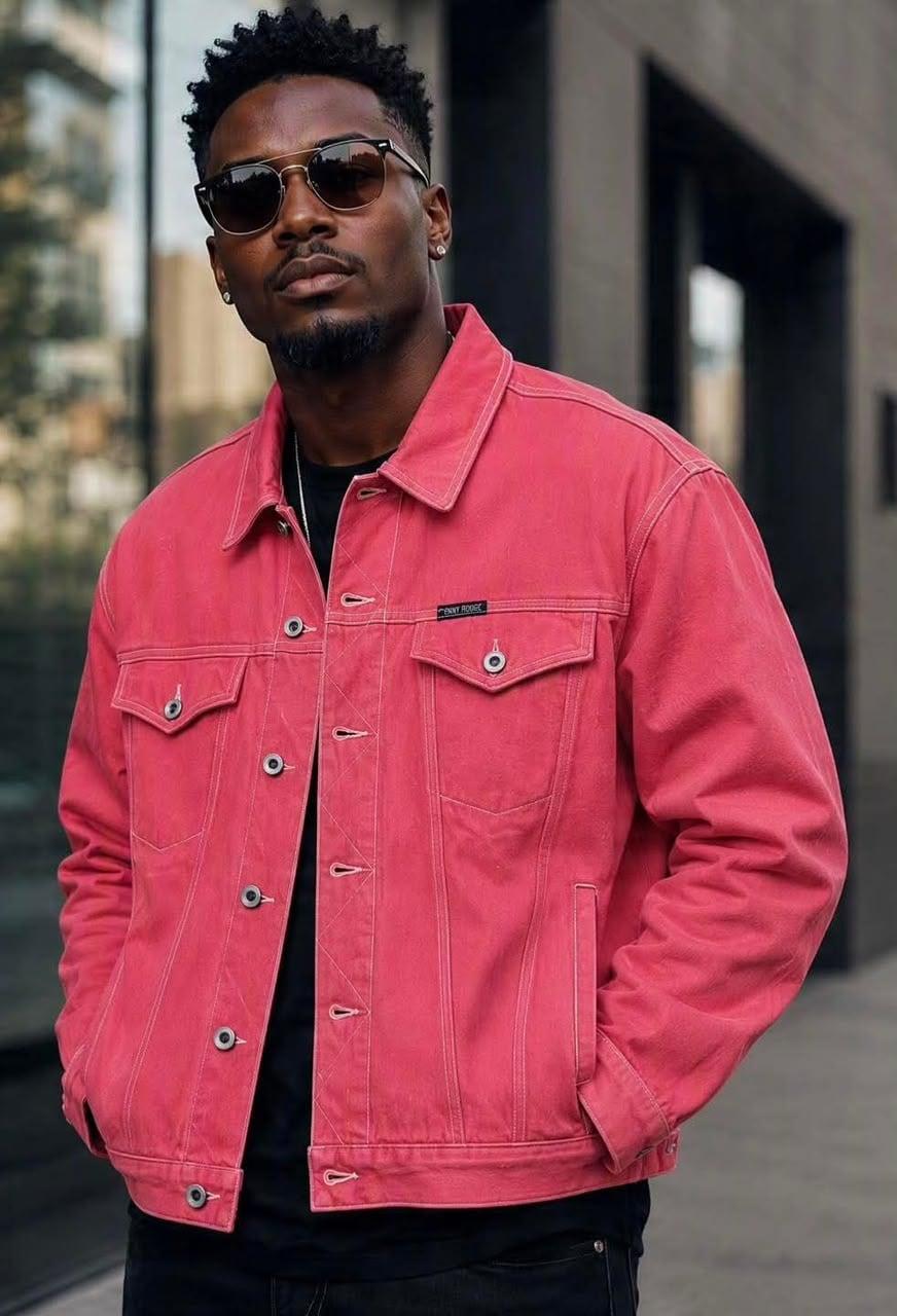 Men's Denim Shirt — Black — front view