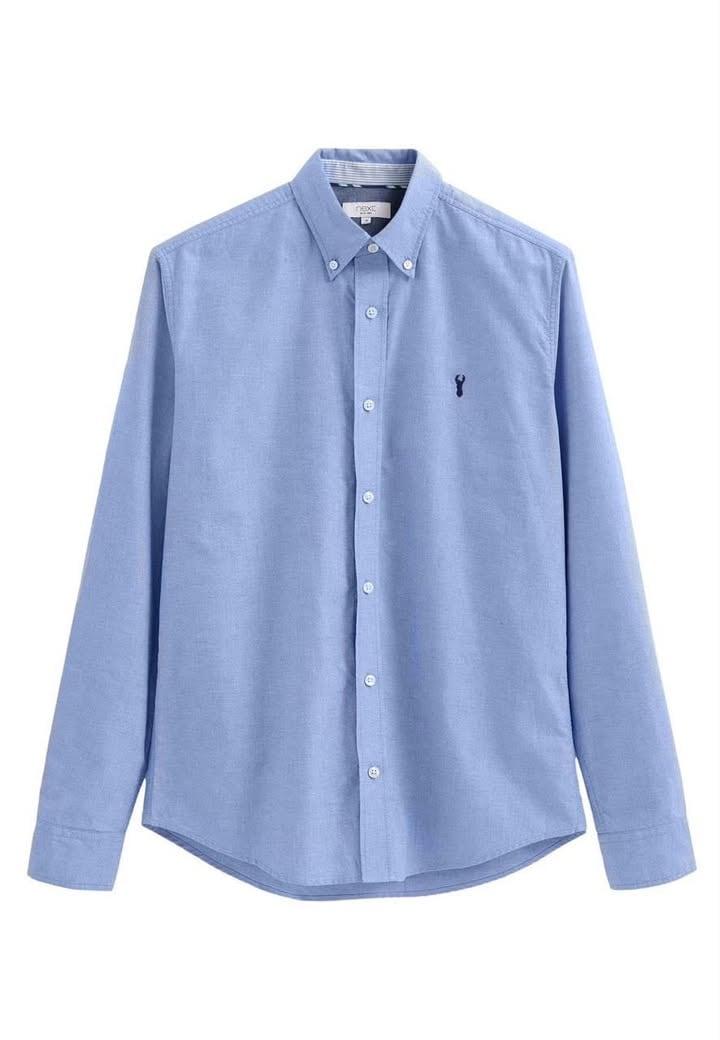 Men's Long-Sleeve Shirt — Blue — front view