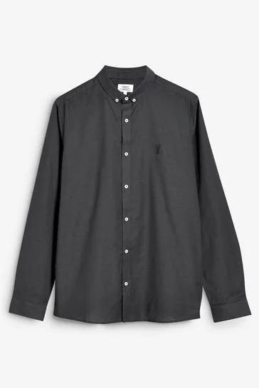 Men's Long-Sleeve Shirt — Charcoal — front view