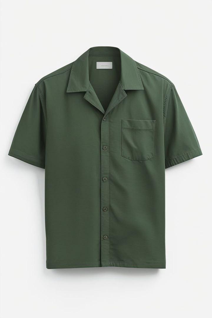 Men's Short-Sleeve Shirt in Green