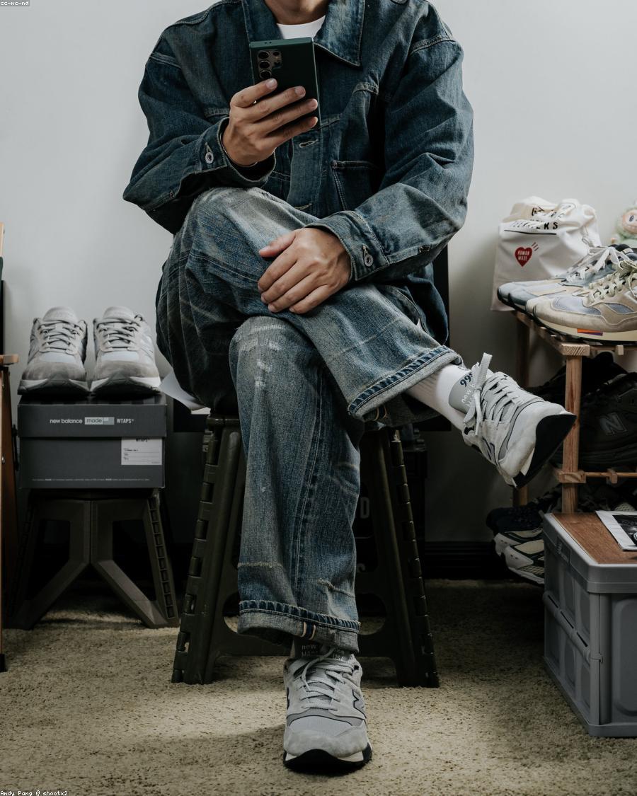 Washed Black Denim Jacket — front view