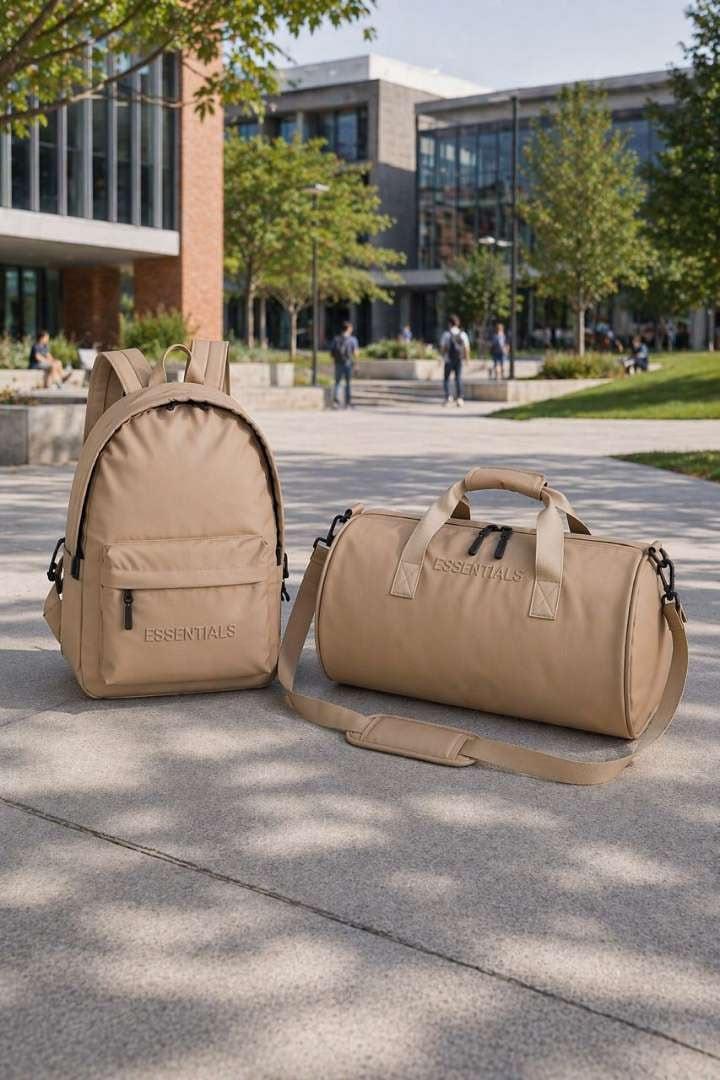 Essentials Backpack & Duffel Two-Piece Set — stitching detail